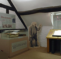 A dictionary display at the Samuel Johnson Birthplace Museum